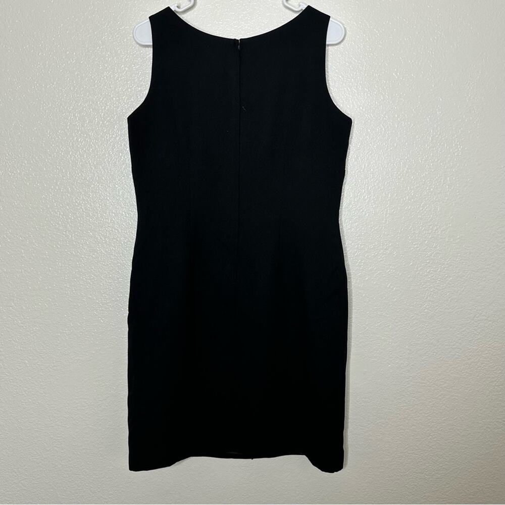 Vintage Villager Scoop Neck Black Sleeveless Dress 14 Petite - Picture 4 of 4
